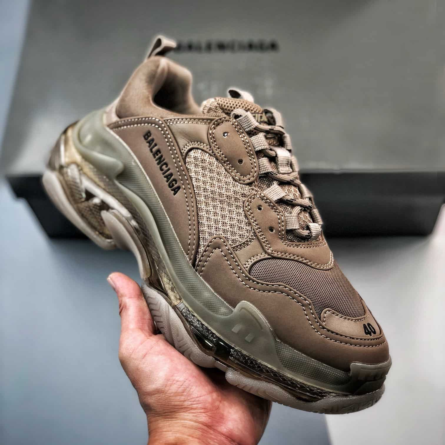 Balenciaga Triple S Sneaker Unisex Classic Version Women's & Men's color-blocking