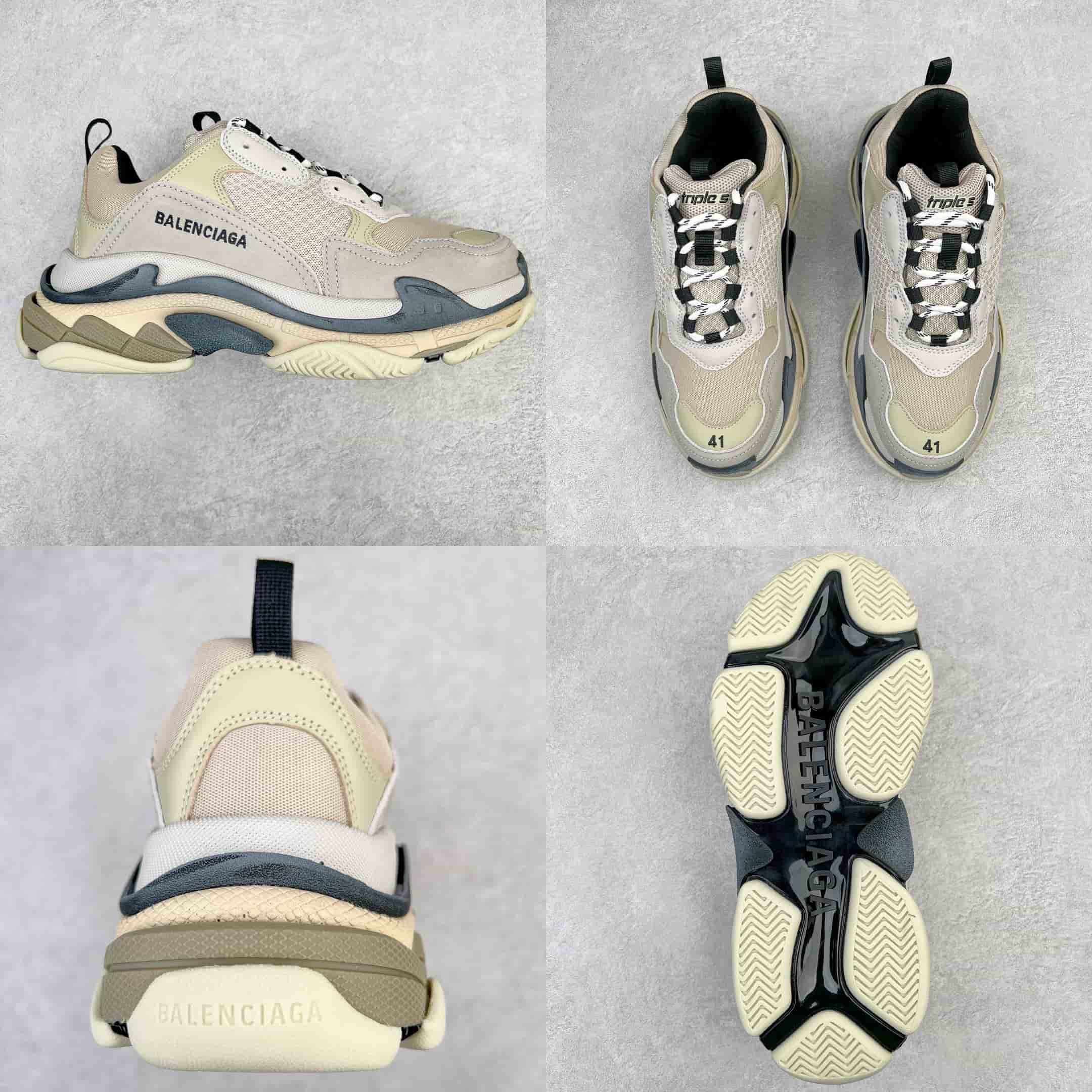 Balenciaga Triple S Sneaker Unisex Classic Version Women's & Men's plain colors