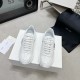 CELINE shoes RUNNER CR-01 Leather Low Bond  Women's Silver C letter