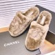 CHANEL Shoes Women's wool slippers top quality