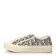 CHRISTIAN DIOR Canvas Oblique Walk Dior Low Top Women's Sneakers - Grey Stone