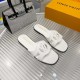 Louis Vuitton shoes Women‘s Flat slippers LOGO pattern white