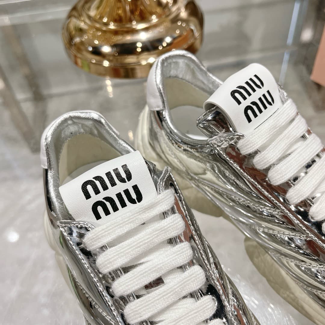 Miu Miu Shoes Women's Lightweight Comfort metal silver